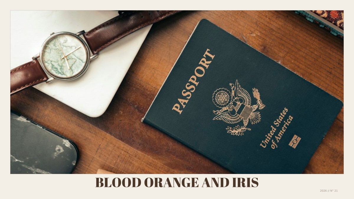 blood orange and iris