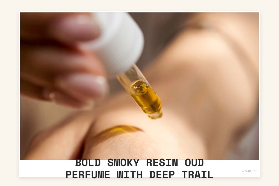 bold smoky resin oud perfume with deep trail