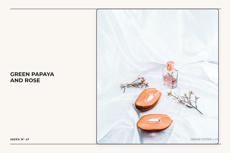 green papaya and rose