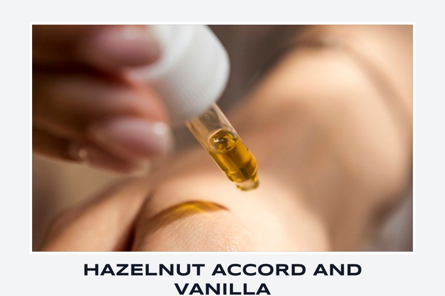 hazelnut accord and vanilla