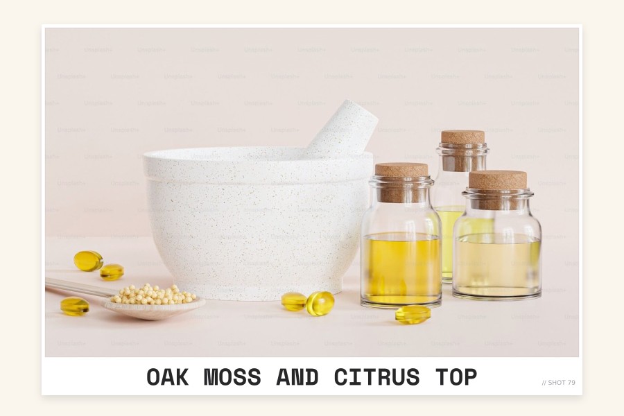 oak moss and citrus top