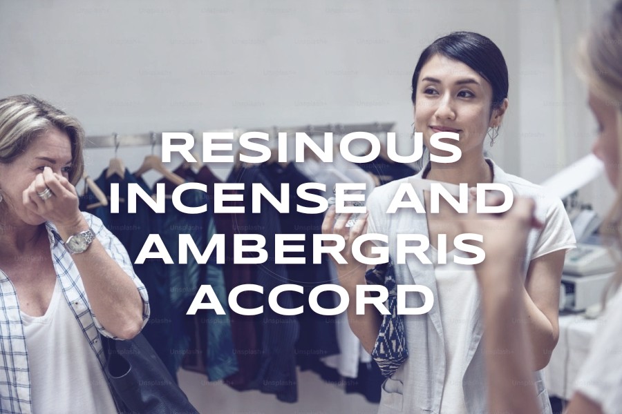 resinous incense and ambergris accord