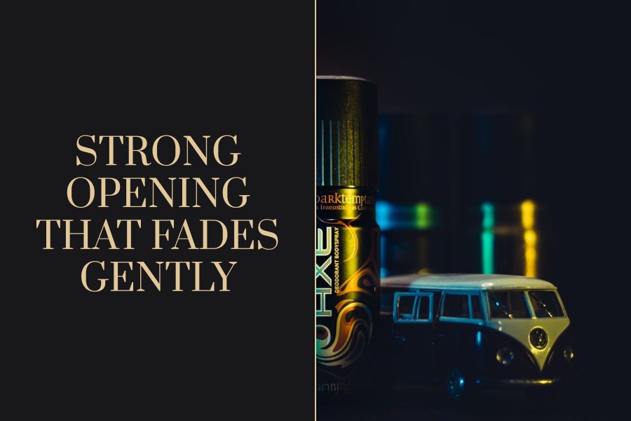 strong opening that fades gently